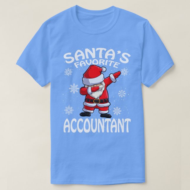 T-shirt Comptable favori Santas Noël 1 (Design devant)