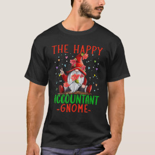 T-shirt Comptable Heureux Gnome Comptable de Noël Ch