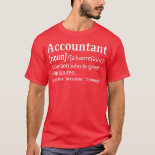 T-shirt Comptable Joke Funny Dictionnaire Définition Grand