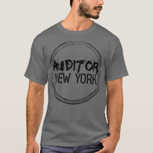 T-SHIRT COMPTABLE NEW YORK AUDITO VINTAGE NOIR ET BLANC
