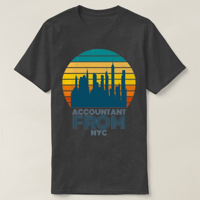 T-shirt Comptable new york je suis comptable de new yo (Design devant)