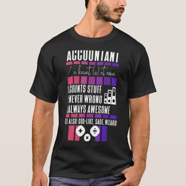 T-shirt Comptable pour femmes Comptable Comptable Cool Com (Devant)