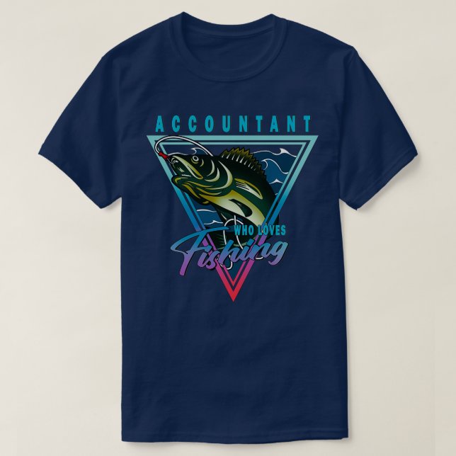 T-shirt Comptable qui aime la soumission de pêche (Design devant)