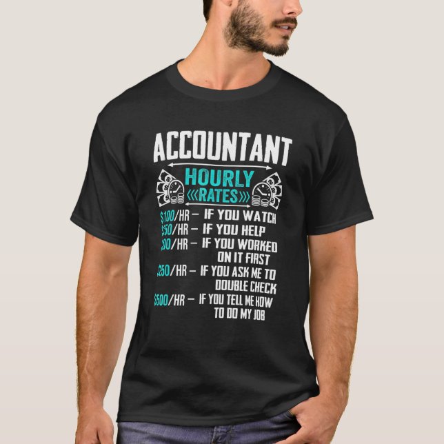 T-shirt Comptable Taux horaires Comptable comptable compta (Devant)