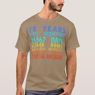 T-shirt Compte à rebours du 70e anniversaire 70 ans