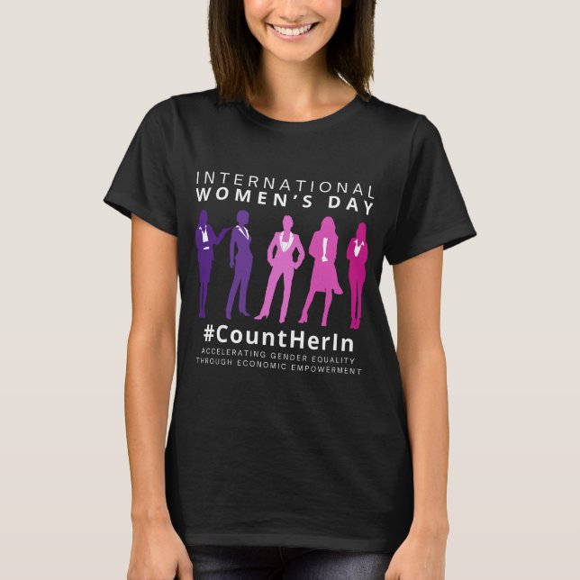 T-shirt Compte-la à l'occasion de la Journée international (Devant)