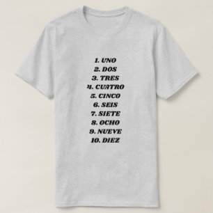 T-shirt Compter jusqu'à dix en espagnol