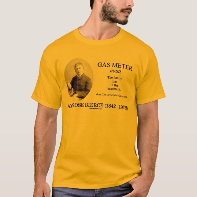 T-shirt Compteur à gaz (Ambrose Bierce le dictionnaire du (Devant)