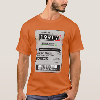 T-shirt compteur d'électricité anniversaire 1991 cadeau él