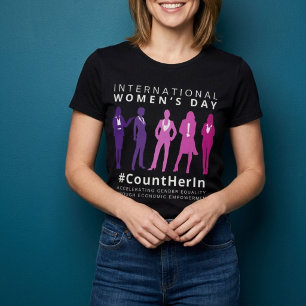 T-shirt Comptez-la International Journée de la femme