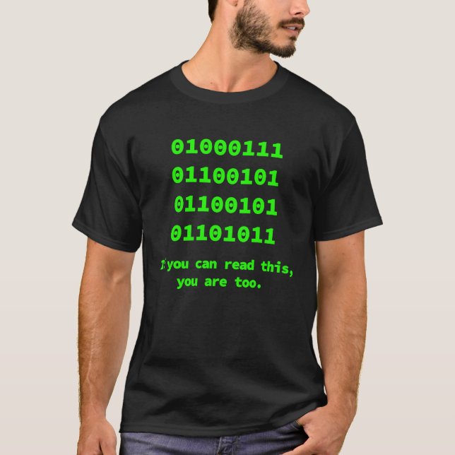 T-shirt Computer Binary Code Programmer Software Engineer (Devant)