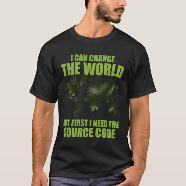 T-shirt Computer Hacker Funny Code source Cybersécurité (Devant)