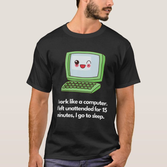 T-shirt Computer-like work mode, sleep when idle (Devant)