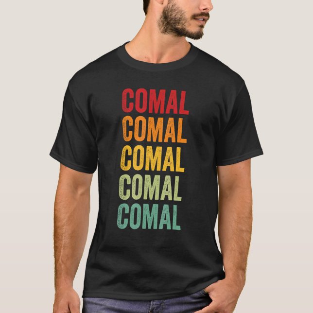 T-shirt Comté Comal Texas Rainbow Text Design (Devant)