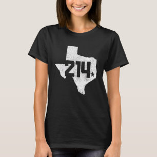 T-shirt Comté de Dallas 214 indicatif régional Texas Sate