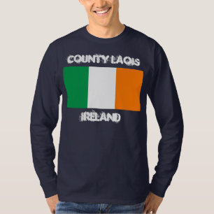 T-shirt Comté de Laois, Irlande avec drapeau irlandais