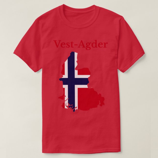 T-shirt Comté de Vest Agder Norvège (Design devant)