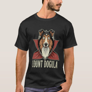 T-shirt Comte Dogula Drôle Épouvantable Chien Mouton Fête