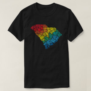 T-shirt comtés de couleur de la carolina du sud