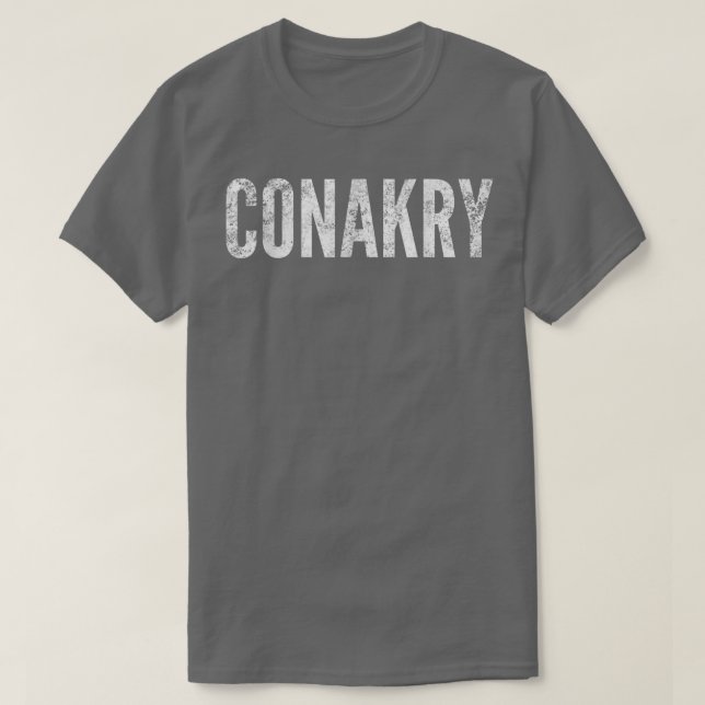T-shirt Conakry, Guinea Distressed Graphic  (Design devant)