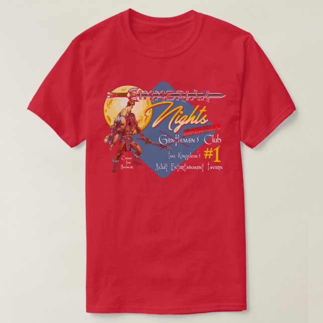 T-shirt Conan et Cimmerian Nights Barbarian Club (Design devant)