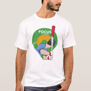 T-shirt Concentrez l'œil sur la balle de baseball