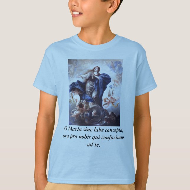 T-shirt Concepta de labe de sinus d'O Maria, pro nobis (Devant)