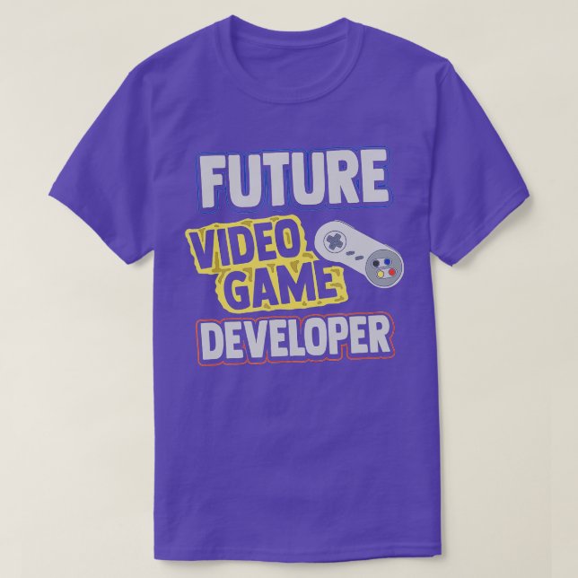 T-shirt Concepteur de jeux vidéo futur (Design devant)