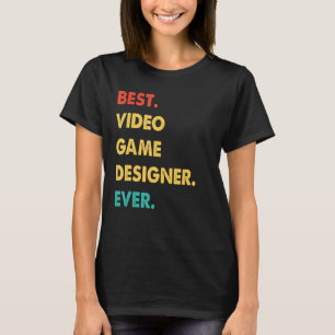 T-shirt Concepteur de jeux vidéo Retro Meilleur concepteur