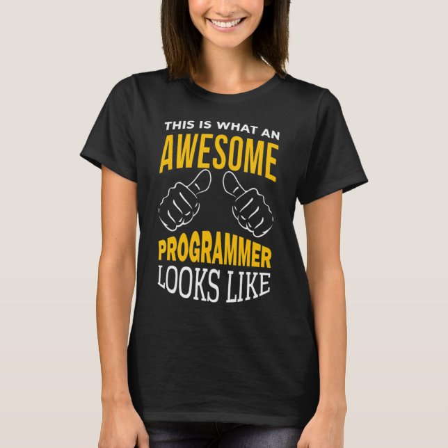 T-shirt Concepteur de logiciels de programmeur Mens Moteur (Devant)