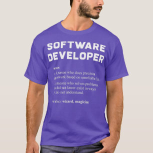 T-shirt Concepteur de logiciels Définition de dictionnaire