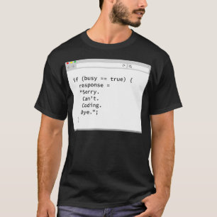 T-shirt Concepteur de programmeur informatique SORRY CANT