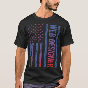 T-shirt Concepteur de site Web Drapeau USA