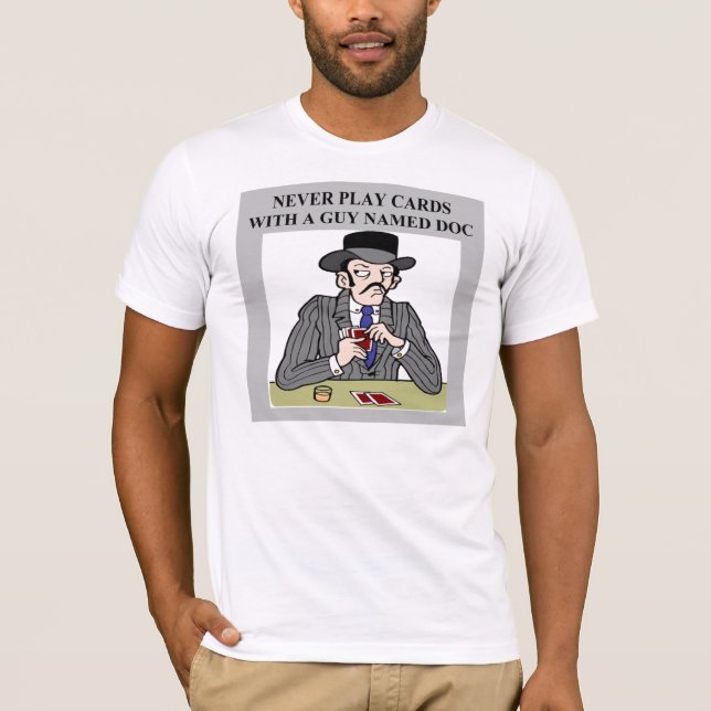 T-shirt concepteur du jeu de joueur de cartes de tisonnier (Devant)