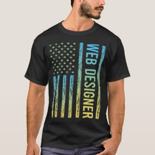 T-shirt Concepteur Web Jaune Bleu