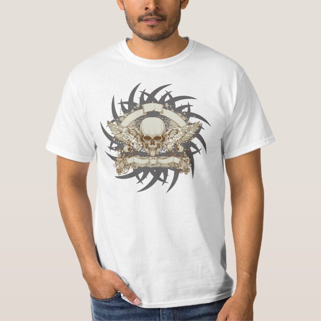 T-shirt Conception 2 de crâne (Devant)