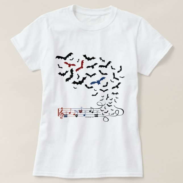 T-shirt Conception 2 de musique de batte (Design devant)