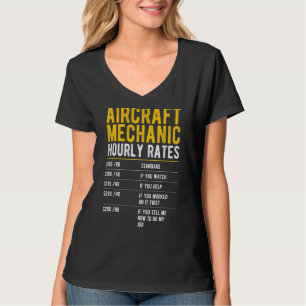 T-shirt Conception À Taux Horaire Mécanique D'Aéronefs Pou