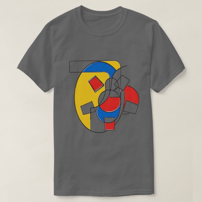 T-shirt Conception abstraite avec différentes formes (Design devant)