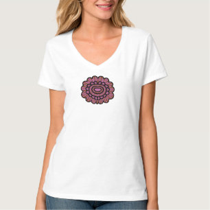 T-shirt Conception Abstraite de Motif Mandala Floral
