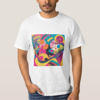 T-shirt Conception abstraite d'oeuvres d'art dynamique