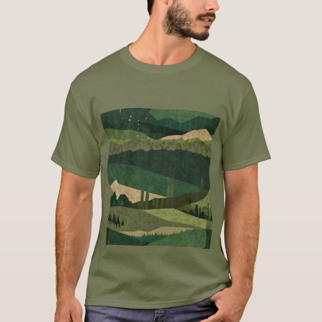 T-shirt Conception abstraite, thème Nature (Devant)
