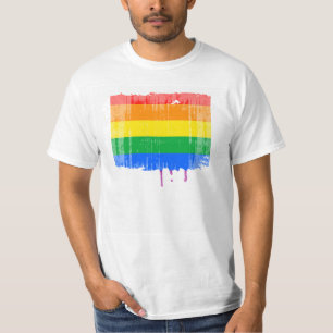 T-SHIRT CONCEPTION AFFLIGÉE PAR RAYURES DE GAY PRIDE