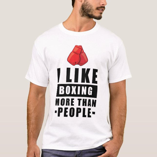 T-shirt Conception amusante de boxe (Devant)