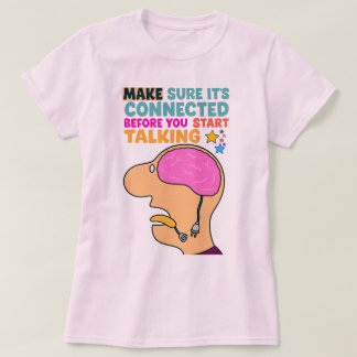 T-shirt Conception amusante du cerveau - Réfléchissez avan