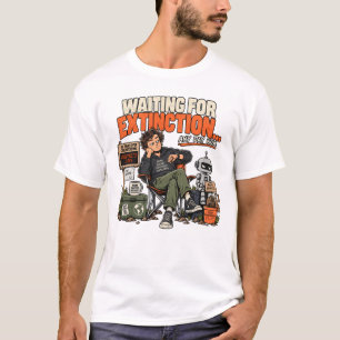 T-shirt Conception amusante en attendant l'extinction de l