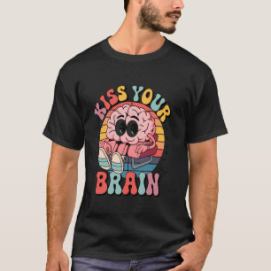 T-shirt Conception amusante et colorée Kiss Your Brain