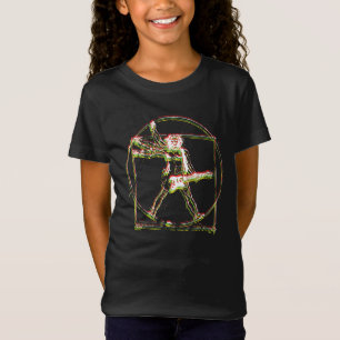 T-Shirt Conception artistique de guitare Rocker Vitruvien