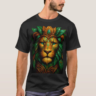 T-shirt Conception Artistique de Lion Majestueux Faune Ro