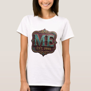 T-shirt Conception audacieuse en or ME EST 1990 accrocheus